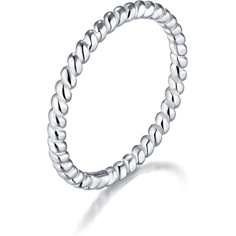 Twisted Eternity Band 925 Sterling Silver Ring